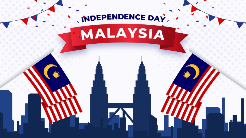 Hari Merdeka. Malaysia Independence Day. Stock Footage Video (100 