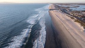Huntington beach drone footage shot RAW
