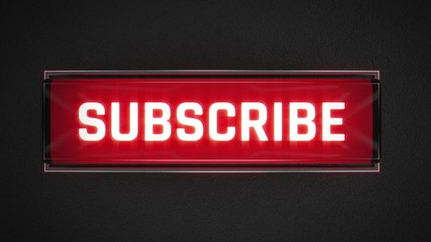 Red Beaming Subscribe Button On Screen Stock Footage Video (100% ...