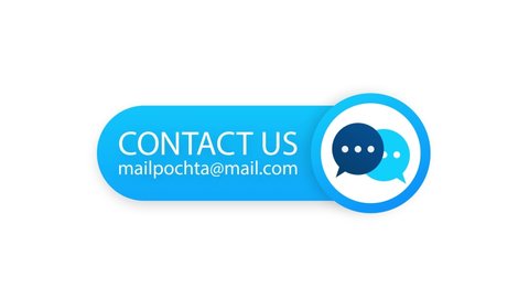 Contact Us Mail Label on backgraund. Motion graphics.