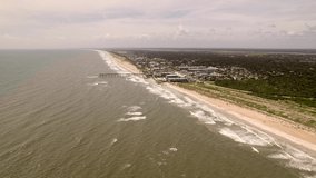 5k aerial approach St Augustine Beach Florida United States