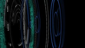 Animation of scopes scanning and processor circuit board. global data processing and digital interface concept digitally generated video. - Powered by Shutterstock - Get 15% off with code: PIKWIZARD15