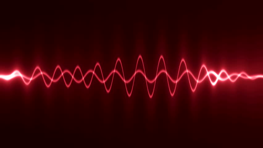 Abstract background red high-tech waveform. audio spectrum glow simulation use for music and computer calculating. Animation background with waves. Seamless loop equalizer. Royalty-Free Stock Footage #10778336