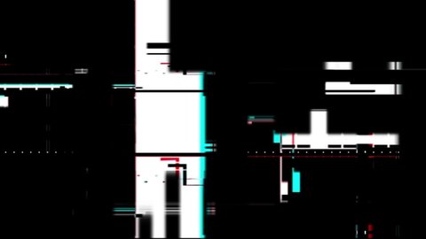 A digital black background with a quick glitchy transition effect from the Corruption collection - Glitch Distortion Video Element.