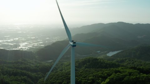 Wind power generators that produce eco-friendly energy.