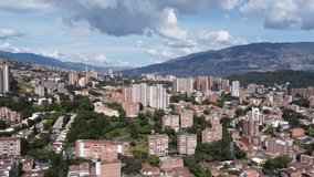 Panoramica west of medellin, camera movement up and down