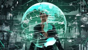 Big Data Technology for Business Finance Analytic conceptual . Modern graphic interface shows massive information of business sale report, profit chart and stock market trends analysis . - Powered by Shutterstock - Get 15% off with code: PIKWIZARD15