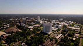 5k aerial beauty shots Downtown Tallahassee Florida State Capitol