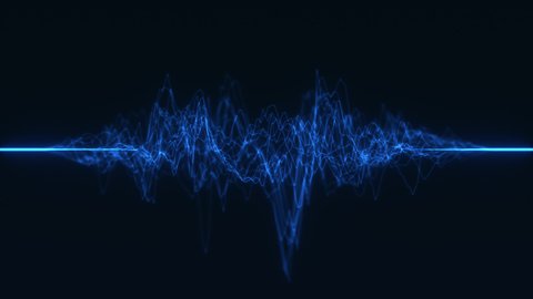 Sound Waves Frequency, Futuristic Look Audio Waveform Graph In Seamless Loop, Hud User Interface Background Element, Audio Visualizer, Sound Analyzer Screen
