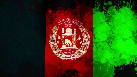 Afghanistan flag. Afghan flag is waving in the wind. Afghanistan National Flag. 3d seamless loop animation. High quality 4k footage
