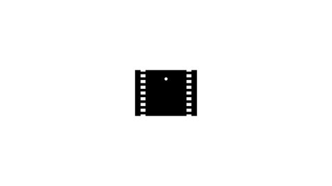 Filmstrip icon on white background