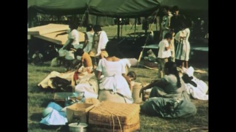 CIRCA 1960s - The U.S. Army responds to the needs of El Salvador after an earthquake by supplying food, medicine and medical units in the 1960s.