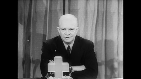 CIRCA 1953 - President Eisenhower urges Americans to donate to the Red Cross.