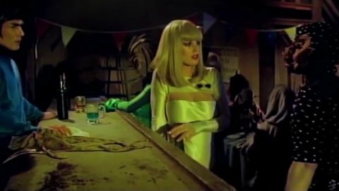 CIRCA 1980 - In this sci-fi film, a sexy android is horrified by a saloon where aliens eat people.