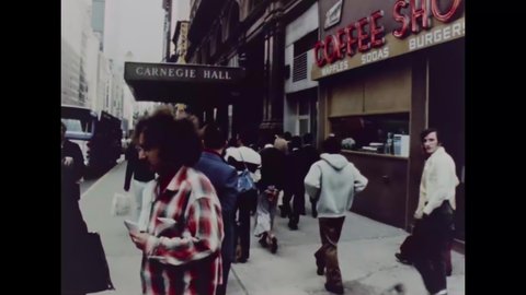 CIRCA 1975 - Burmese National Theatre dancers walk around New York City near Carnegie Hall.
