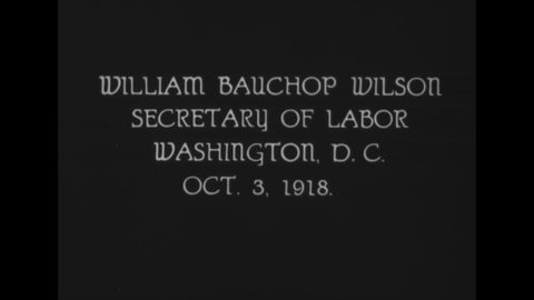 CIRCA 1918 - Secretary Wilson works at the Labor Department in Washington DC.