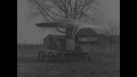 CIRCA 1920s - A montage of man's diverse attempts to build reliable aircrafts, all of which end in failure.