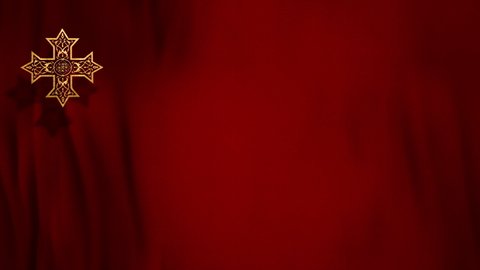 Christian Cross On Liturgical Purple Horizontal Stock Footage Video