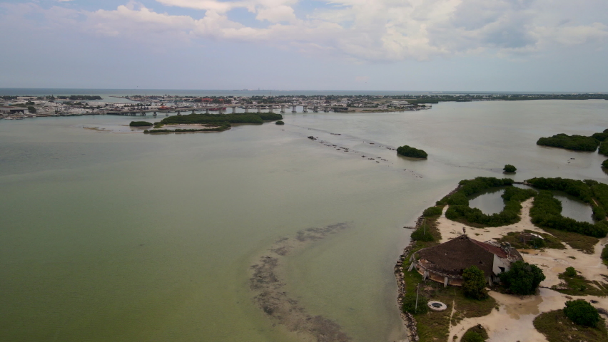 Landing in the mangove view in Yucatan Mexico