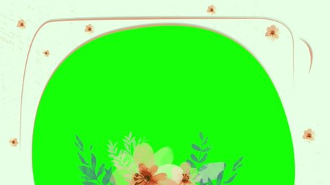 flower animation green screen