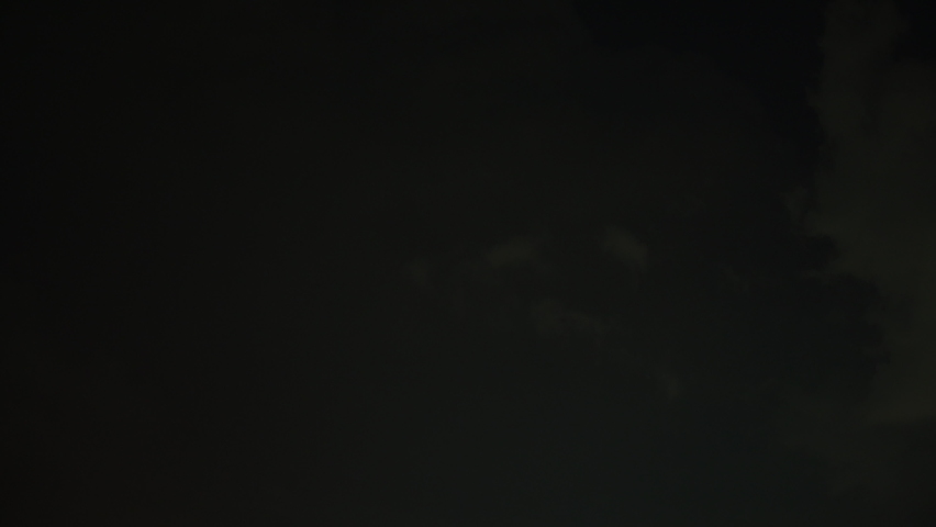 Lightning thunderstorm flash over the night sky, Lighting during storm at night phenomenal thunder, 4k resolution.