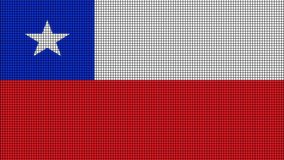 Chile Flag animated in pixel grid style technology background - Powered by Shutterstock - Get 15% off with code: PIKWIZARD15