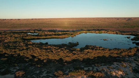Australia aerial Coastal wetlands Ningaloo Coast Cape Range National Park