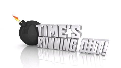 Times Running Out Bomb Countdown Deadline Warning 3d Illustration