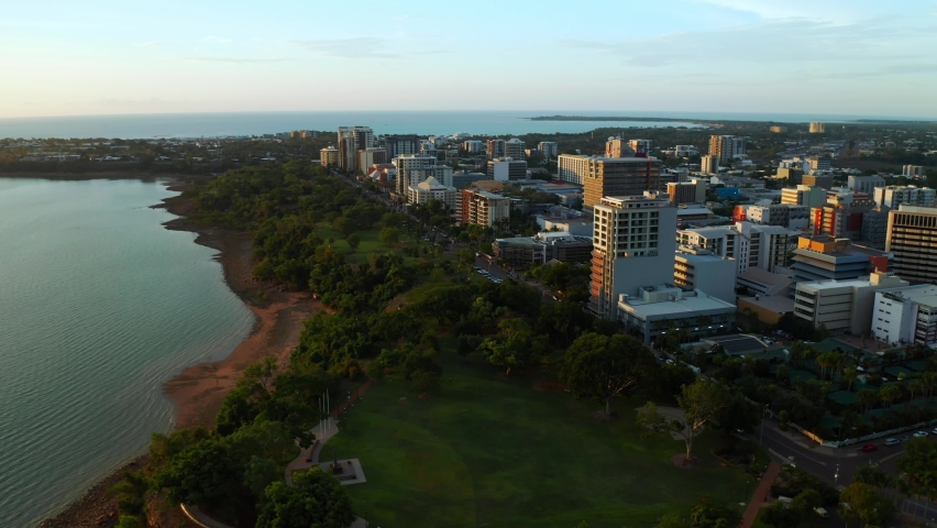 Coastal Suburb Of Darwin City In Northern Territory, Australia. - Aerial Drone Shot