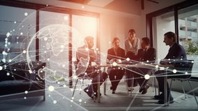 Global business concept. Communication network. Management strategy. Digital transformation. - Powered by Shutterstock - Get 15% off with code: PIKWIZARD15