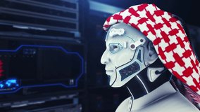 Stock video

robot Saudi man, sci-fi robot animation of the digital world of the future of neural networks and the artificial intelligence,saudi