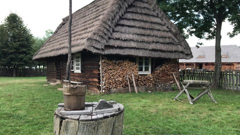 Kolbuszowa , Podkarpackie , Poland - 08 21 2021: Museum of Folk Culture and Ethnographic Park in Kolbuszowa, south-eastern Poland.