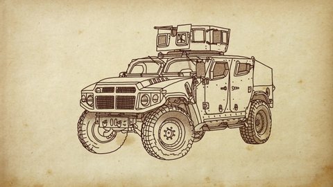 Doodles Animated Armored Truck Stock Footage Video (100% Royalty-free ...