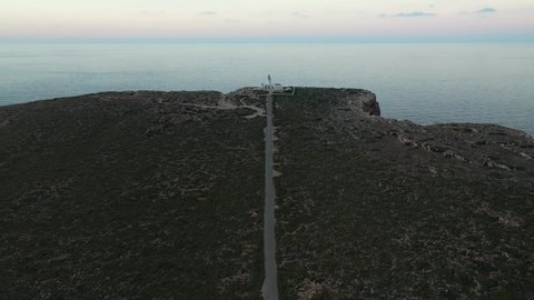 Road to the Cavalleria lighthouse. Minorca.