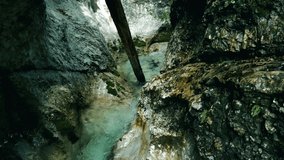 Aerial Drone - Spectacular Landscape with Canyon and Turquoise Water on the Italian Dolomites - Powered by Shutterstock - Get 15% off with code: PIKWIZARD15