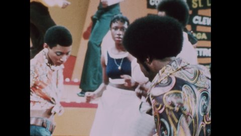 1970s: People dance on Soul Train.