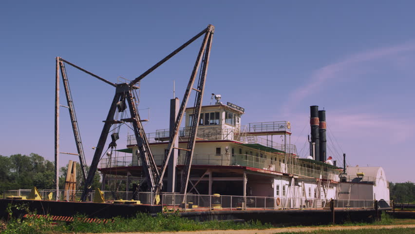 Static view of ship Captain Meriwether Lewis on the Missouri River.