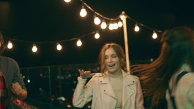 Group of multiracial people have a fun time together at the party drinking champagne and enjoy the time together at terrace - Powered by Shutterstock - Get 15% off with code: PIKWIZARD15