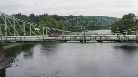 Northampton Street Bridge over the Delaware River in Easton Pennsylvania Connecting with New Jersey