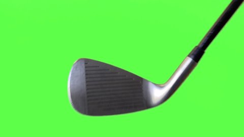 Different golf clubs swinging in front of a green screen in 60 fps (Iron, putter, wood)