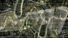 Animation of financial data processing over bitcoins and covid 19 cells. global finances, cryptocurrency and business during covid 19 pandemic concept digitally generated video. - Powered by Shutterstock - Get 15% off with code: PIKWIZARD15