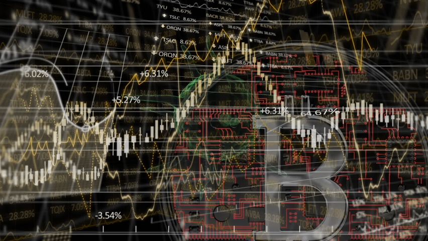 Animation of financial data processing over bitcoin and covid 19 cells. global finances, cryptocurrency and business during covid 19 pandemic concept digitally generated video. - Powered by Shutterstock - Get 15% off with code: PIKWIZARD15