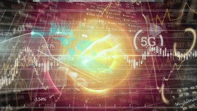 Animation of financial data processing with screens and scope scanning. global business, finances, digital interface and data processing concept digitally generated video. - Powered by Shutterstock - Get 15% off with code: PIKWIZARD15