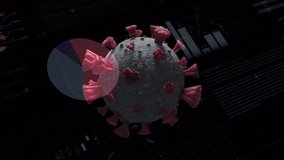 Animation of covid 19 cell and statistics processing. global covid 19 pandemic and data processing concept digitally generated video. - Powered by Shutterstock - Get 15% off with code: PIKWIZARD15