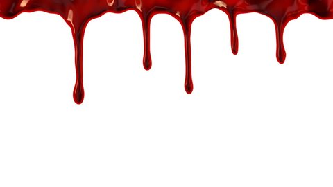 red paint dripping down over white Stock Footage Video (100% Royalty