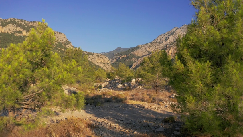 Aerial. Göynük And Canyon, Turkey. Graded and stabilized version.
