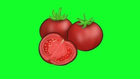 Tomato green screen chroma key clipart video clips for your editing video