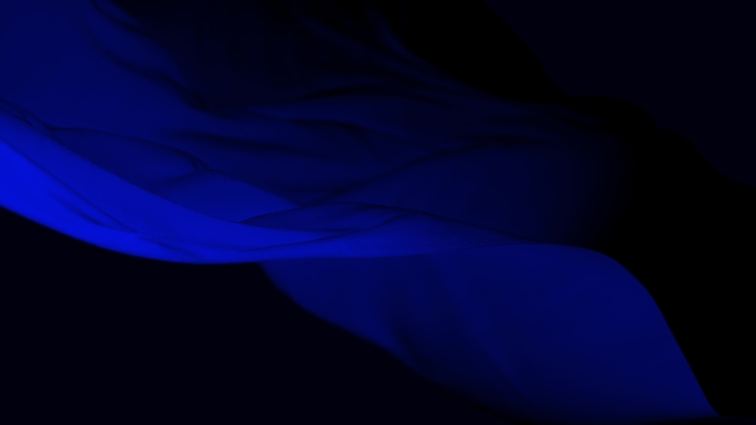 4k Blue wave satin fabric loop background.Wavy silk cloth fluttering in the wind.tenderness and airiness.3D digital animation of seamless flag waving ribbon streamer riband.  Royalty-Free Stock Footage #1078306790