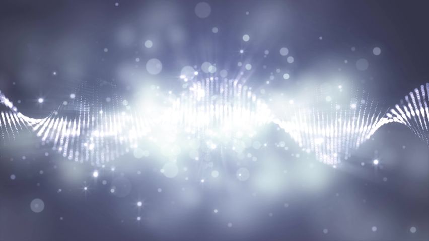 4K Abstract background animation shining  particles and glowing energy  fluctuation in a space loop