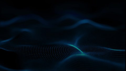 4k video of abstract blue background with a dynamic wave.